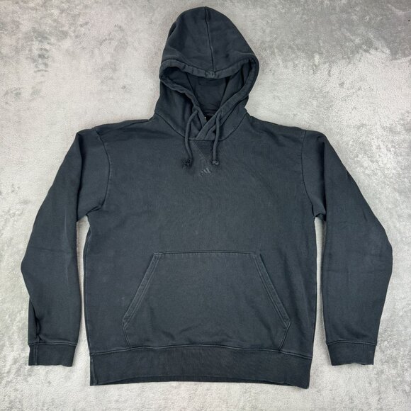 Adidas All Szn Mens M Hoodie Sweatshirt Pullover Embroidered Center Logo Faded - Picture 2 of 9